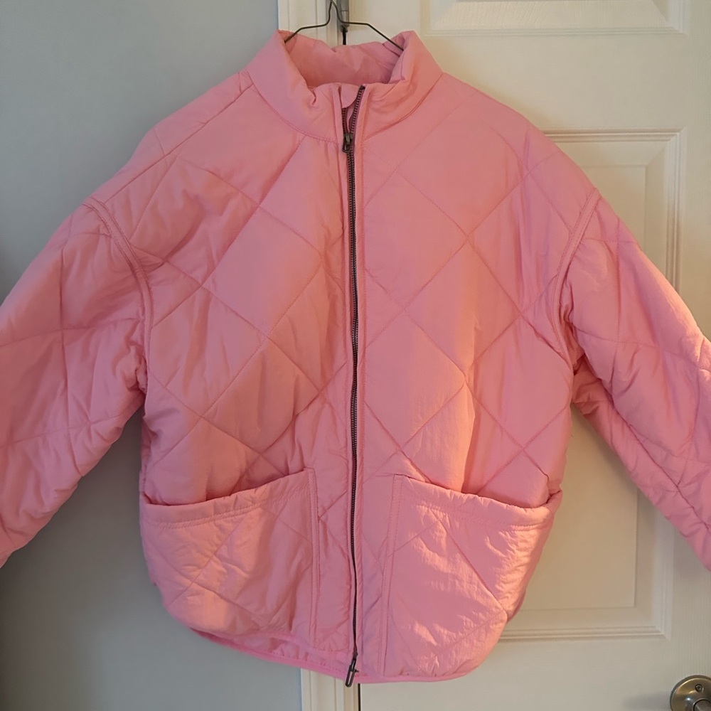 Chic Pink Quilted Jacket